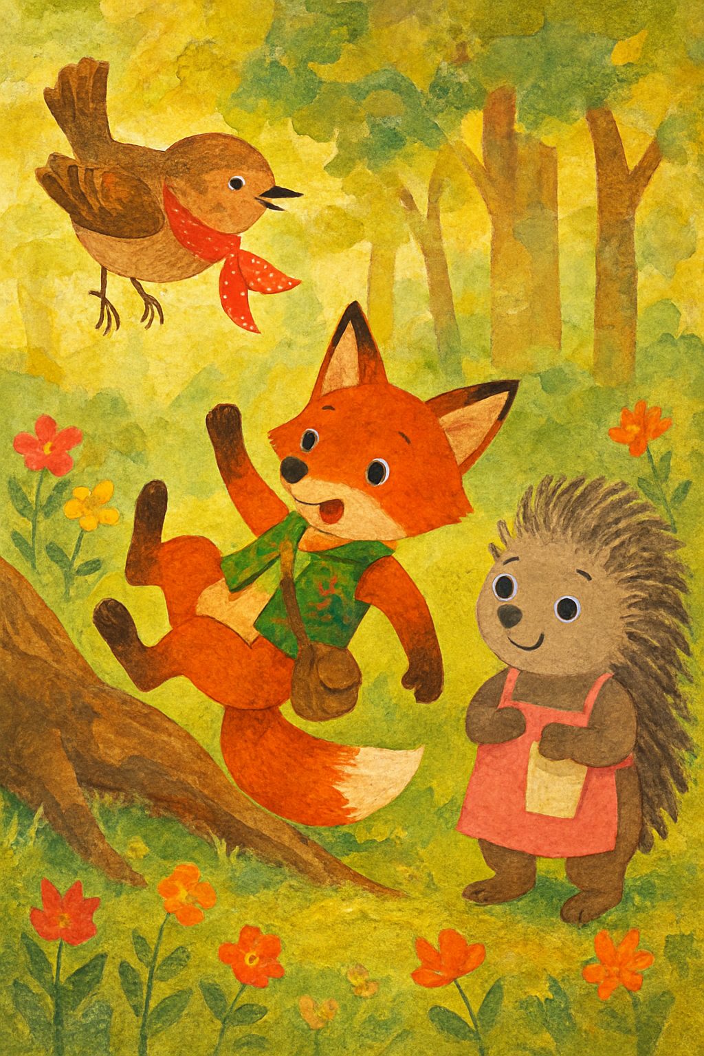 Wren and the Whirling Leaves