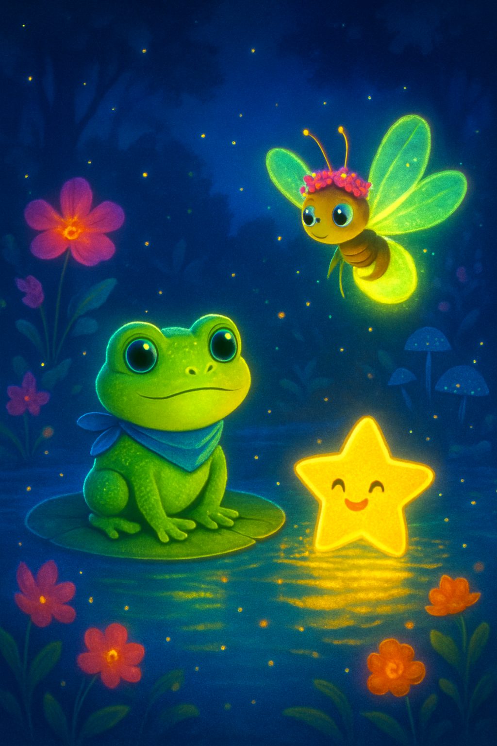 The Brave Frog and the Curious Firefly