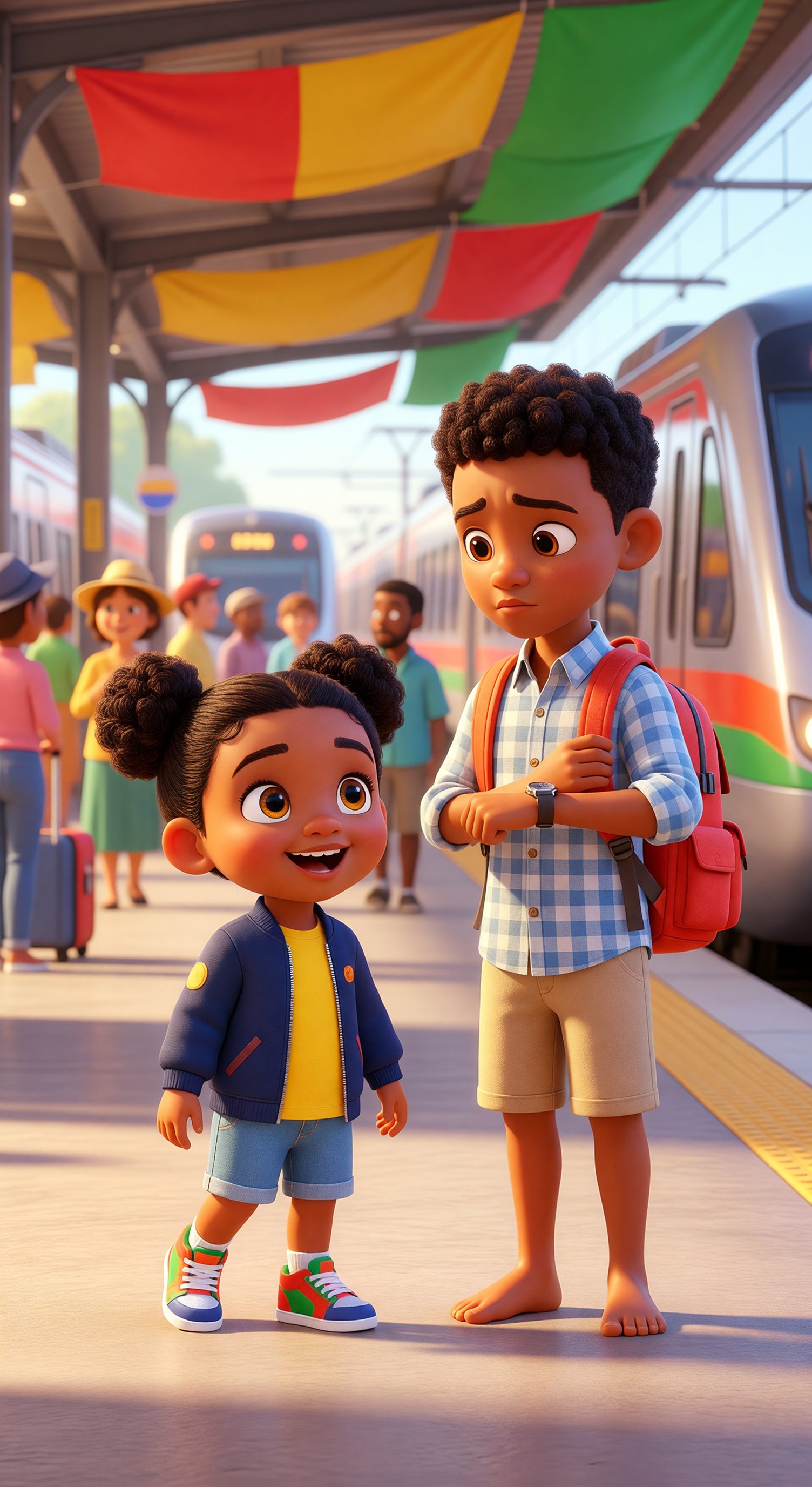 Cover image for The Great Train Adventure — Even when things go wrong, a little creativity can turn the day around.